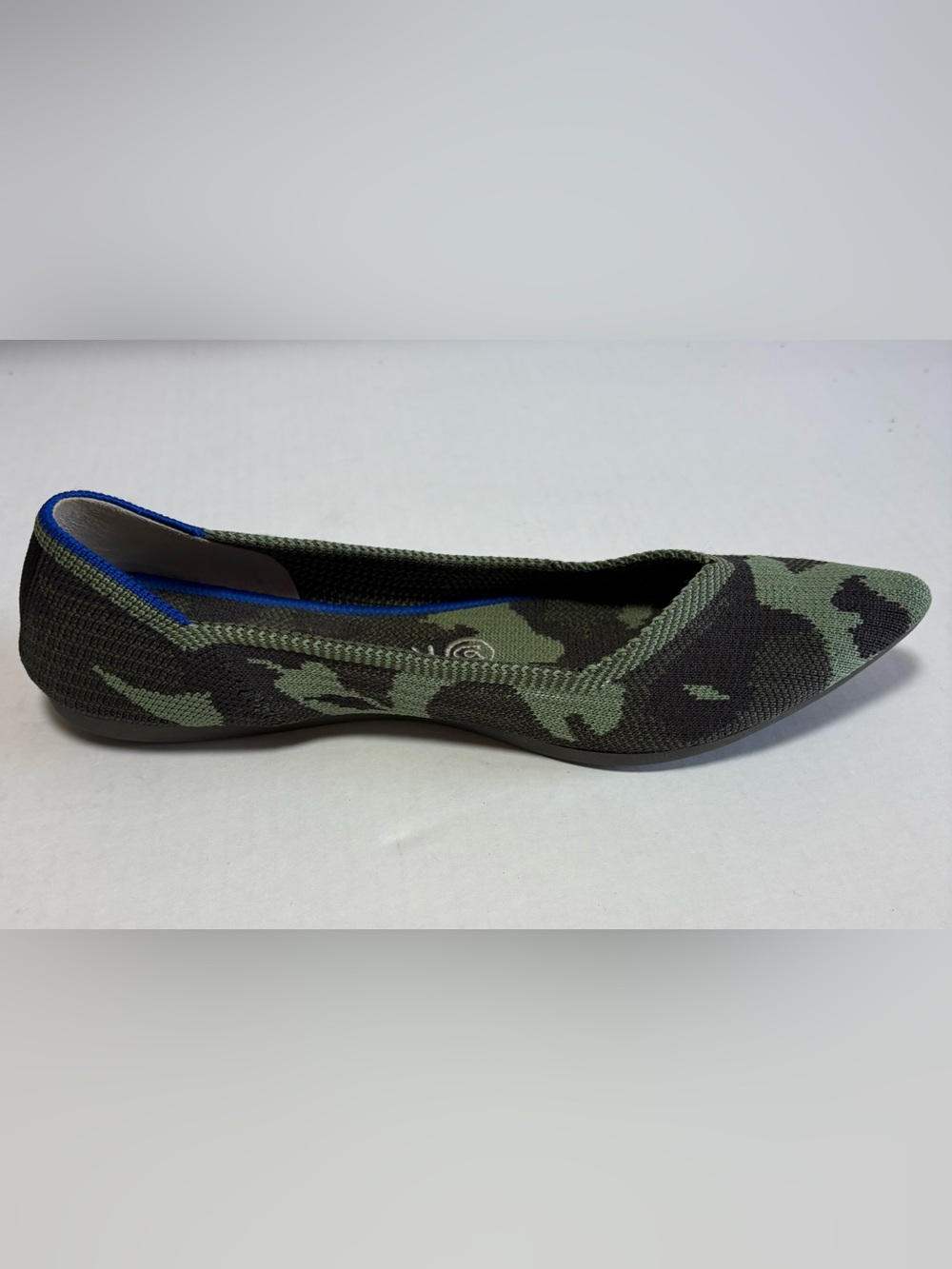 Rothy’s The Point Camo Knit Flats Women’s US 8 EU 38.5 Green Camouflage Pointed